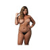 Бодістокінг Leg Avenue Off the shoulder bodystocking Black Queen Size - Фото №1