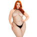 Бодістокінг Leg Avenue Racer neck bodystocking Black Queen Size - Фото №3