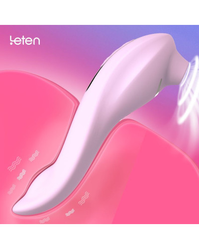Вакуумный вибратор 3-в-1 Leten Sucking Vibrator (вакуум, вибрация, массажные движения язычка) - Фото №3