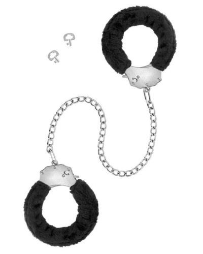 Поножи Fetish Tentation Adjustable metal and fur ankle cuffs - Фото №1