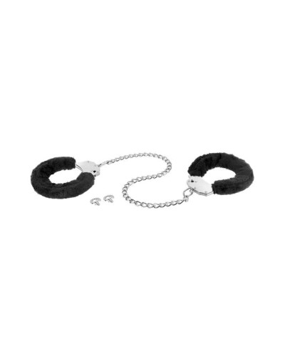 Поножи Fetish Tentation Adjustable metal and fur ankle cuffs - Фото №3