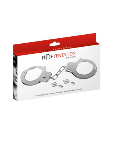 Наручники Fetish Tentation Adjustable metal wrist cuffs - Фото №4