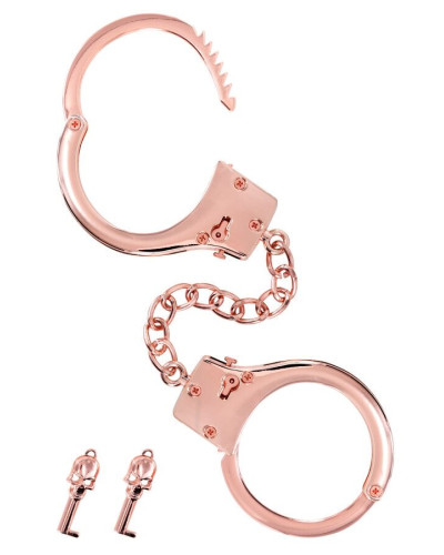 Наручники Fetish Tentation Premium Chick wrist cuffs in rose-gold metal - Фото №2