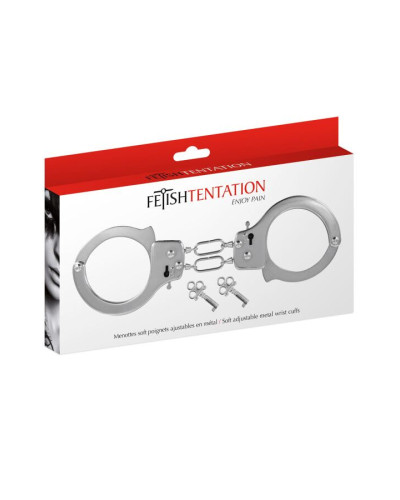 Наручники Fetish Tentation Soft adjustable metal wrist cuffs - Фото №4