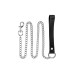 Поводок Fetish Tentation Premium Metal leash with cowhide leather wrist 115 см - Фото №1