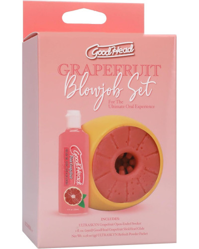 Набір для мінету Doc Johnson GoodHead Grapefruit Blowjob Set - Yellow - Фото №5