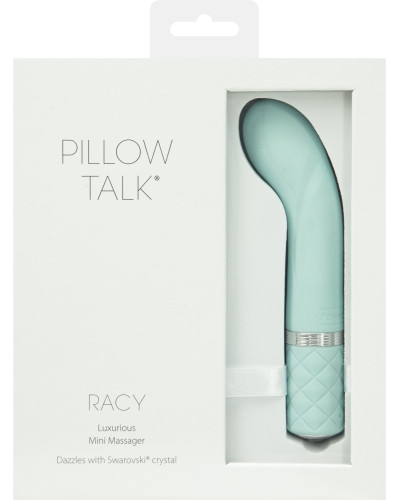 Розкішний вібратор Pillow Talk - Racy Teal з кристалом Сваровські для точки G, подарункове паковання - Фото №9