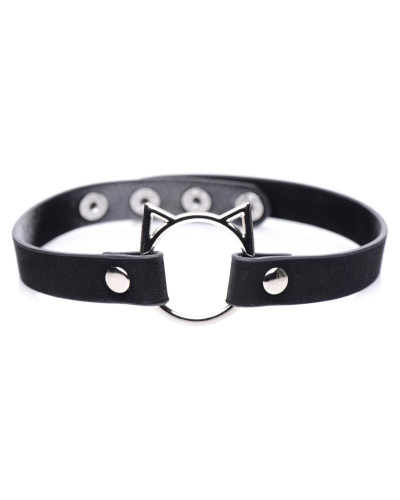 Чокер Master Series Kinky Kitty Ring Slim Choker - Black - Фото №1