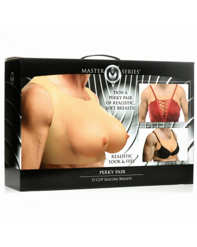 Накладні силіконові груди Master Series Perky Pair D-Cup Silicone Breasts - Фото №5