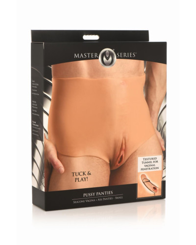 Накладна вагіна Master Series Silicone Vagina + Butt Panties - Small - Фото №9
