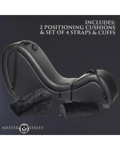 Секс-крісло з подушками Master Series Kinky Sex Lounge with Cushions - Black - Фото №10