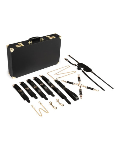Набір для BDSM Bedroom Fantasies: Bondage Suitcase 13 Pcs - Cow Leather - Фото №2