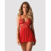 (SALE) Бебі-дол Obsessive 838-BAB-3 babydoll & thong red S/M - Фото №1