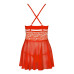 (SALE) Бебі-дол Obsessive 838-BAB-3 babydoll & thong red S/M - Фото №4