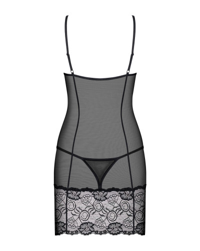 (SALE) Сорочка Obsessive Alluria chemise & thong L/XL - Фото №4