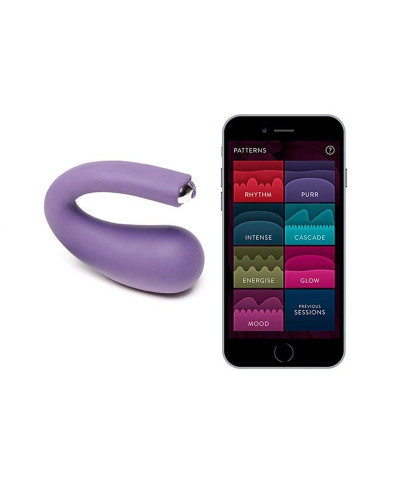 Премиум виброяйцо со стимуляцией клитора Je Joue - DUA Purple, управление со смартфона, 2 мотора - Фото №2