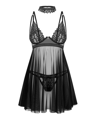 Бебі-дол Obsessive Donarella babydoll & thong XL/2XL - Фото №3