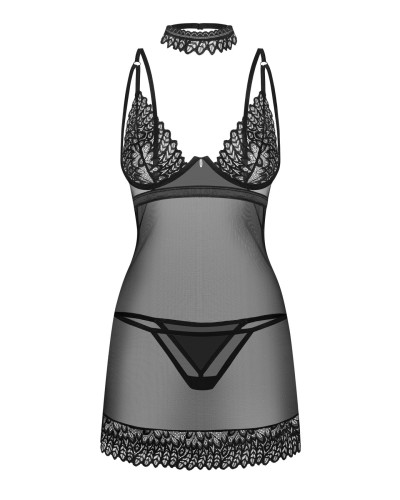 Сорочка Obsessive Donarella chemise & thong XL/2XL - Фото №3