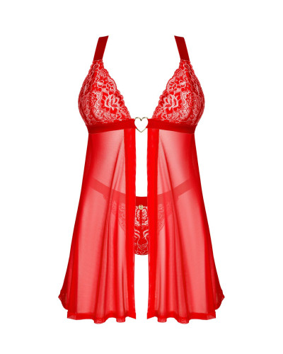 Бэби-долл Obsessive Elianes babydoll & thong XS/S - Фото №3