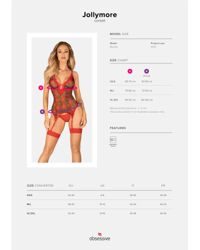 Корсет Obsessive Jollymore corset XS/S - Фото №5