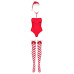 Боді Obsessive Kissmas teddy red S/M - Фото №3