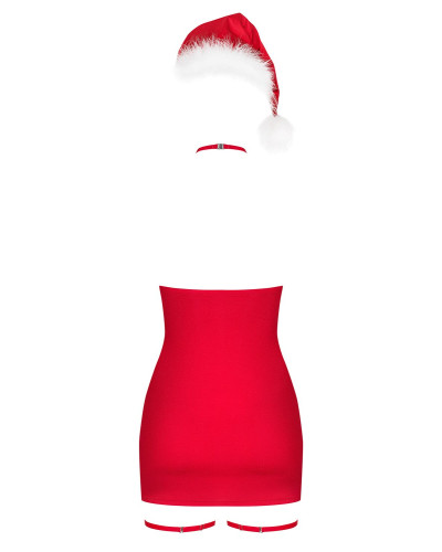 Сорочка Obsessive Kissmas chemise red S/M - Фото №4