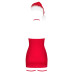 Сорочка Obsessive Kissmas chemise red S/M - Фото №4