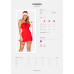 Сорочка Obsessive Kissmas chemise red S/M - Фото №5