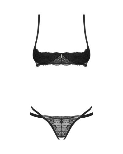 Комплект Obsessive Nutris 2-pcs crotchless set XL/2XL - Фото №3