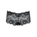 (SALE) Мереживні трусики-шортики Obsessive Idillia shorties black L/XL - Фото №4