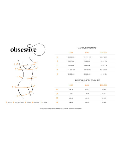 (SALE) Мереживні трусики-шортики Obsessive Idillia shorties black L/XL - Фото №6