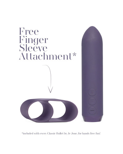 Мінівібратор Je Joue - Classic Bullet Vibrator Purple з глибокою вібрацією і фіксацією на палець - Фото №8