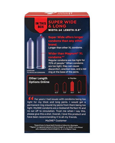 Презервативи MyONE Super Wide & Long 10 шт, картонна коробка - Фото №3