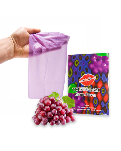 Латексна серветка Latex Dental Dams Grape 1 шт - Фото №1