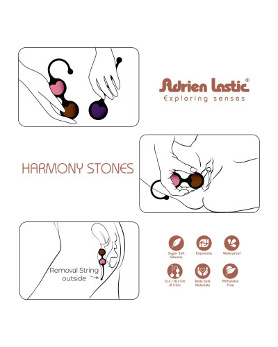 Вагінальні кульки Adrien Lastic Harmony Stones - Фото №9