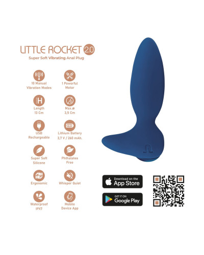 Анальная вибропробка Adrien Lastic Little Rocket 2.0 + APP - Фото №5