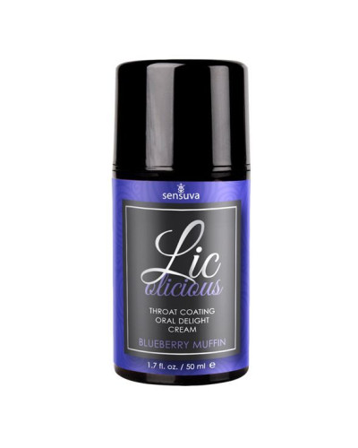 Гель для минета Sensuva Lic-o-licious Blueberry Muffin (50 мл), маслянистый, без сахара - Фото №1