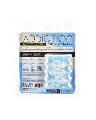 Мастурбатор ADDICTION Silicone Reversible Stroker – Glow in the Dark - Фото №11
