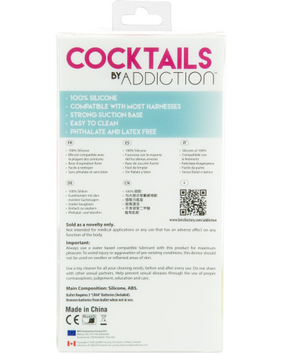 Фалоімітатор на присосці Cocktails by Addiction – Blue Lagoon - Фото №7