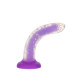 Фалоімітатор, що світиться в темряві, ADDICTION Rave 8″, Glow in the Dark Dildo Purple Confetti, 20,3 см - Фото №3