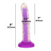 Фалоімітатор, що світиться в темряві, ADDICTION Rave 8″, Glow in the Dark Dildo Purple Confetti, 20,3 см - Фото №4