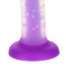 Фалоімітатор, що світиться в темряві, ADDICTION Rave 8″, Glow in the Dark Dildo Purple Confetti, 20,3 см - Фото №5