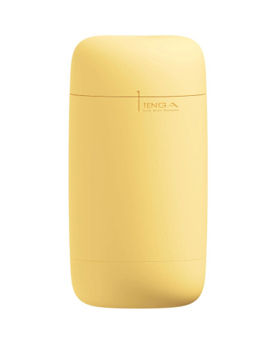 Мастурбатор TENGA PUFFY Custard Yellow, ультрамягкий материал, многоразовый, сквозной - Фото №1