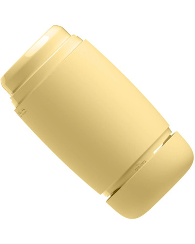 Мастурбатор TENGA PUFFY Custard Yellow, ультрамягкий материал, многоразовый, сквозной - Фото №2