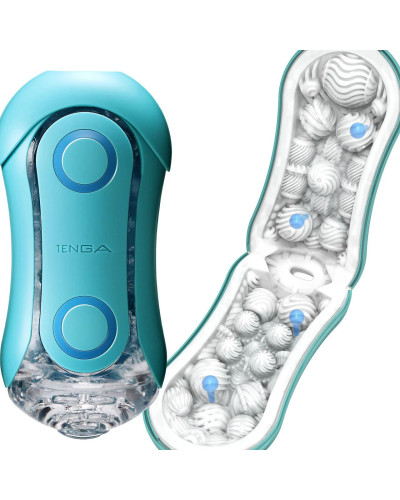 Мастурбатор Tenga Flip Orb — Ocean Blue, з можливістю зміни тиску та стимулювальними кульками всередині - Фото №9