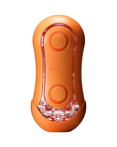 Мастурбатор Tenga Flip Orb — Sunset Orange, з можливістю зміни тиску та стимулювальними кульками всередині - Фото №1