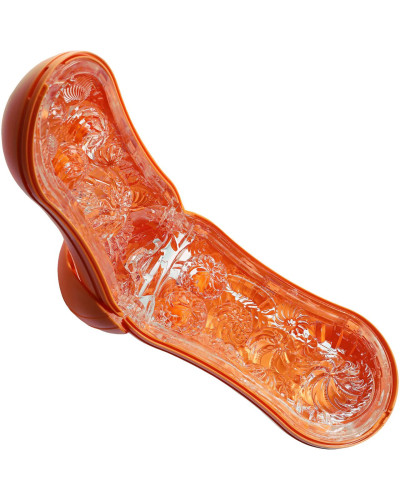 Мастурбатор Tenga Flip Orb — Sunset Orange, з можливістю зміни тиску та стимулювальними кульками всередині - Фото №2
