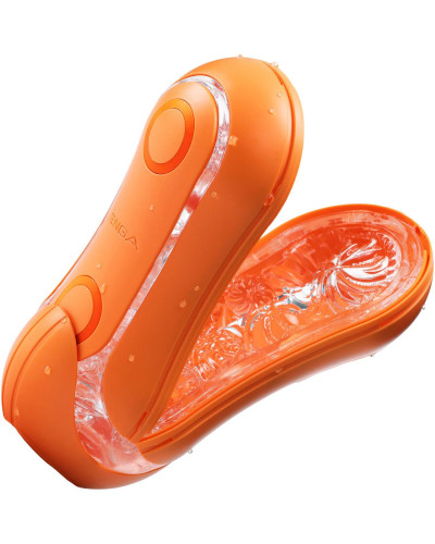 Мастурбатор Tenga Flip Orb — Sunset Orange, з можливістю зміни тиску та стимулювальними кульками всередині - Фото №3