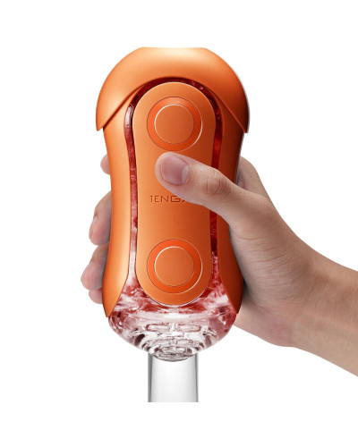 Мастурбатор Tenga Flip Orb — Sunset Orange, з можливістю зміни тиску та стимулювальними кульками всередині - Фото №7