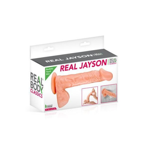 Фалоімітатор Real Body — Real Jayson Flesh, TPE, діаметр 4 см